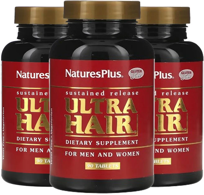 네이쳐스플러스 울트라 헤어 남성 및 여성용, 90정, 3개 - 쿠팡