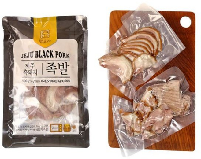 탐모라 제주 흑돼지 순살족발 간편안주 (새우소스1팩), 150g, 4개