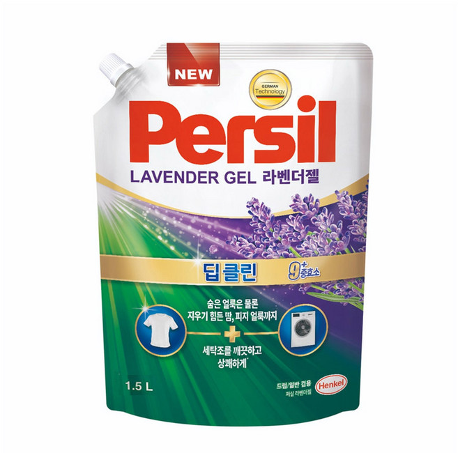 [퍼실] 파워젤 라벤더 1.5L (리필), 5개