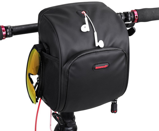라이노워크 자전거 핸들가방 프론트백 핸들바 가방 TF920, 블랙, 1개