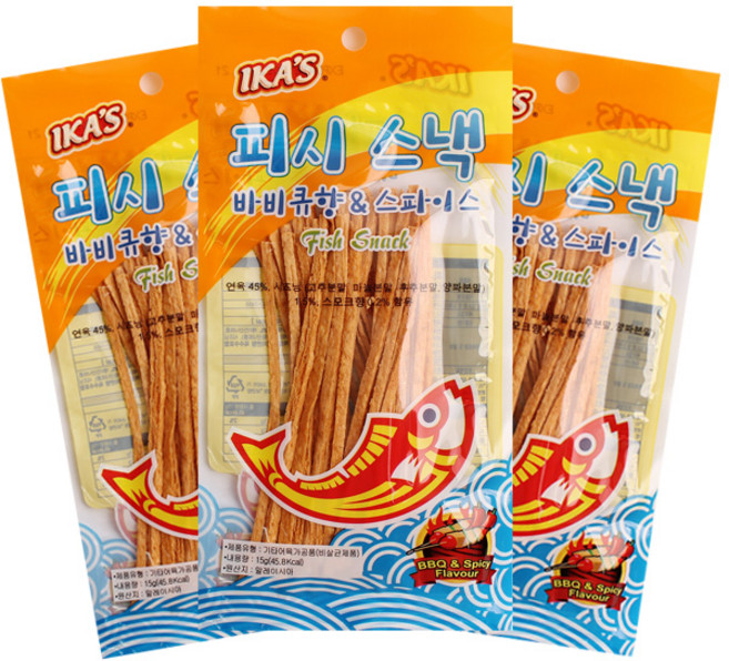 피시스낵 바비큐향 & 스파이시 13g x 48개