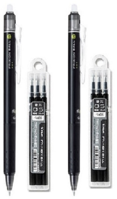 (파이로트)프릭션 0.5mm 블랙 ( 볼펜2개 리필2개 셋트), 블랙 2셋트