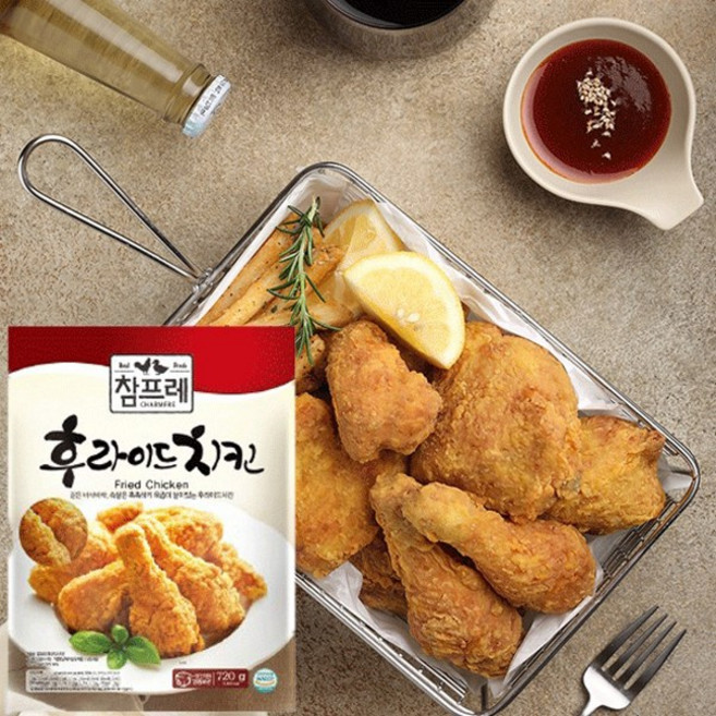 [다만세푸드] 참프레 후라이드 치킨 720g (1마리 10조각), 1개