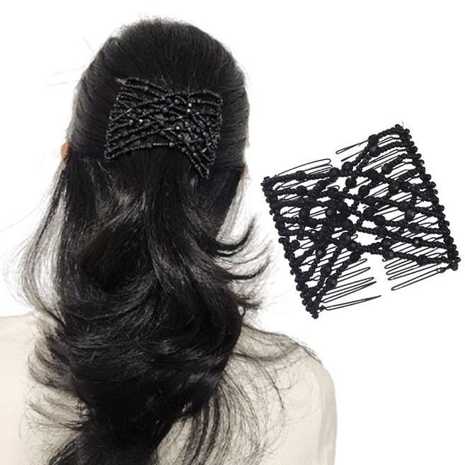 운전할때 배김없는 비즈 올림머리 빗핀 헤어핀