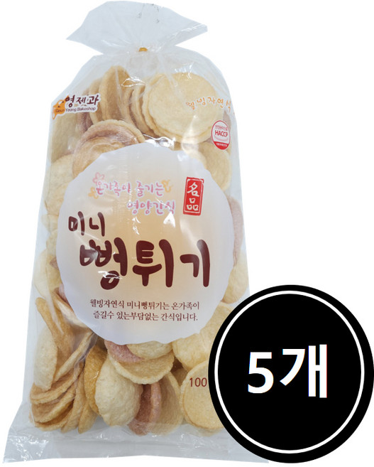 근영제과 미니뻥튀기, 100g, 5개