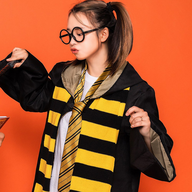 바이시스 해리포터 남녀공용 교복 코스프레 망토+머플러+넥타이 졸업사진 컨셉 파티 할로윈