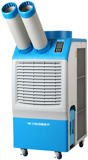 웰템 국산 산업용 업소용 코끼리 에어컨 이동식 냉방기, 2_2구, 40m[12평형] 4700W