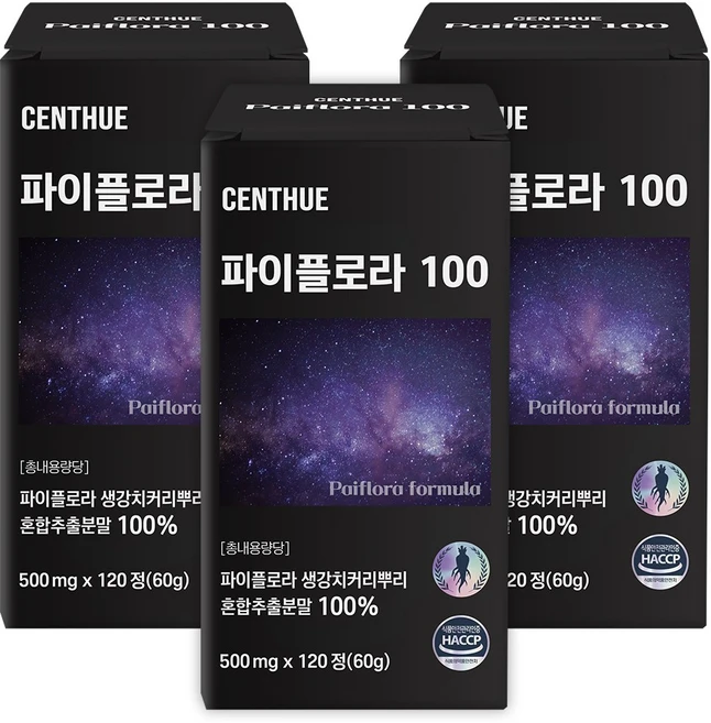 파이플로라 100, 3개, 120정 - 쿠팡