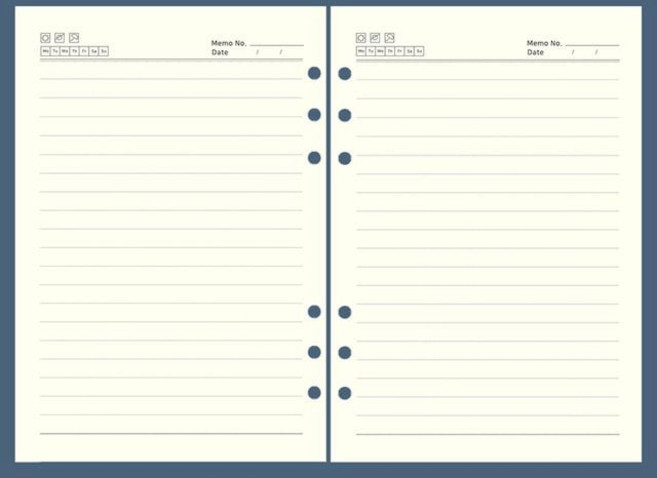 6공 바인더 속지 육공 A5 다이어리 리필 내지 100P, A5_줄지_100P