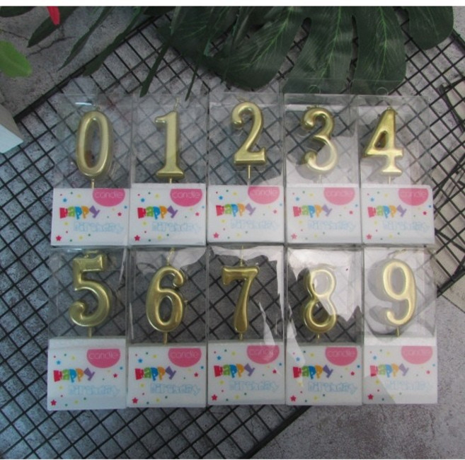 골드 숫자초 생일초 파티초 케이크초, 25개, 13g, 5번