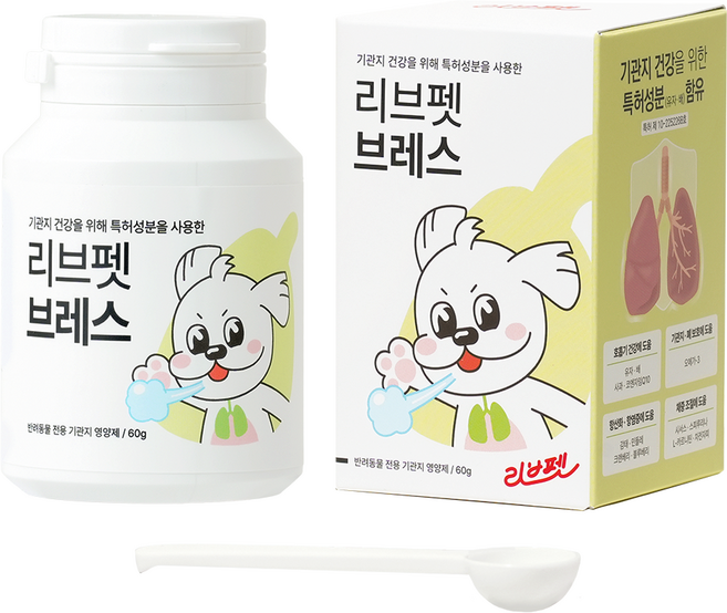 리브펫 반려동물 브레스 영양제, 60g, 호흡기/기관지, 1개