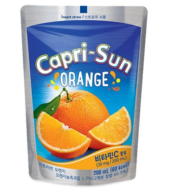 농심 카프리썬 오렌지, 200ml, 2개