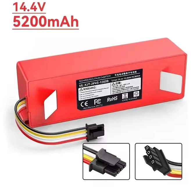 스위퍼 배터리 BRR-2P4S-5200D 5200S XIAOMI Roborock S50 T60 청소 로봇 진공 5200mAh-12800mAh, 05 5200mAh