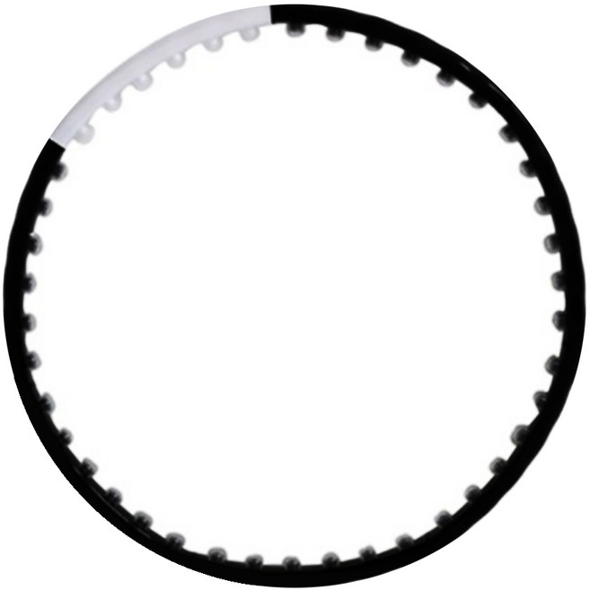 나리아 웨이스트 뷰티라인 훌라후프 1.0, 1kg, 블랙 + 화이트, 1개