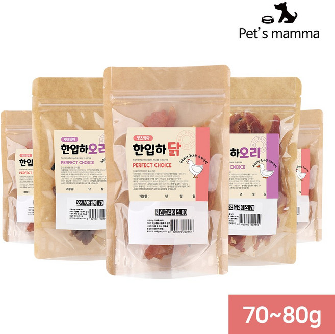 국내산 애견수제간식모음 70~80g, 오리 대구 70g, 상세설명 참조, 오리 대구 70g