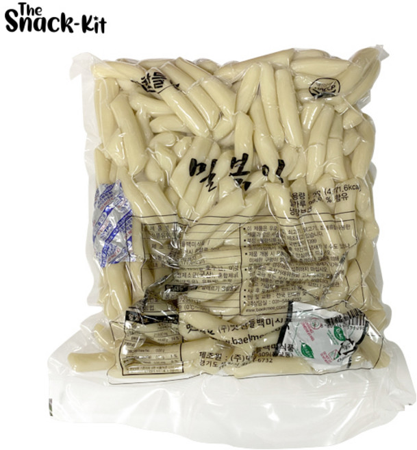 맛찬들 백미 진공포장 밀떡볶이 소 2kg 밀떡 떡볶이떡 건조떡, 5개