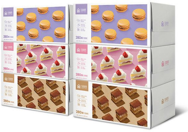 숨 베이직 각티슈, 6개, 280매