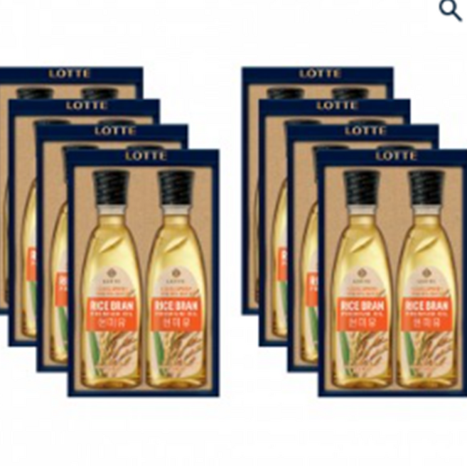 롯데 오일 컬렉션 현미유 세트 1호 (500ml 8개입) 1박스 설 명절 답례품 선물 기업 단체