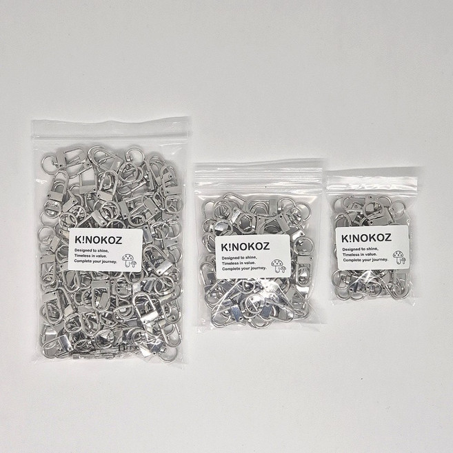 D형 버클 고리 키링 D링 DIY부자재 D고리, 100개, 실버