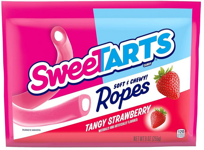 SweeTARTS 부드럽고 쫄깃한 로프 캔디 수박 베리 맛 255g(9온스), 1개, 255g