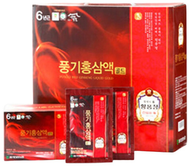 황풍정 6년근 풍기홍삼액골드 80mlx60포, 1개, 80ml