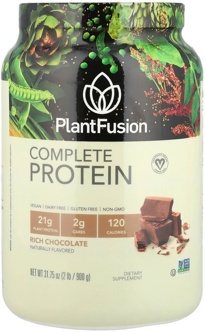 플랜트퓨전 완전 단백질 진한 초콜릿 900g(2lb), 1개, 900g - 쿠팡