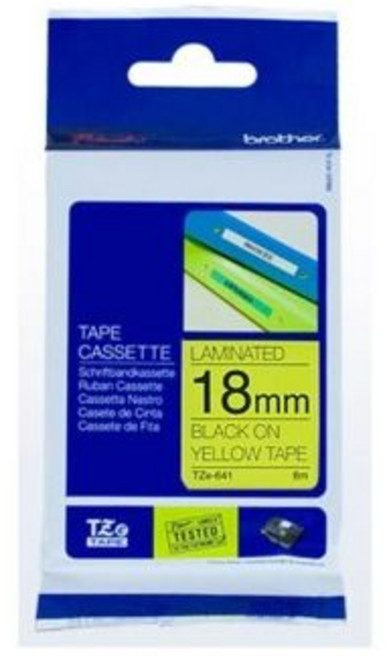 브라더 PT-D460BT PT-D450 라벨지 18mm 노랑 Tze-641
