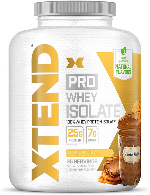 사이베이션 엑스텐드 프로 웨이 프로틴 아이솔레이트 단백질 보충제 쿠키 버터 글루텐 프리 2.27 kg, 1개, 2.28kg