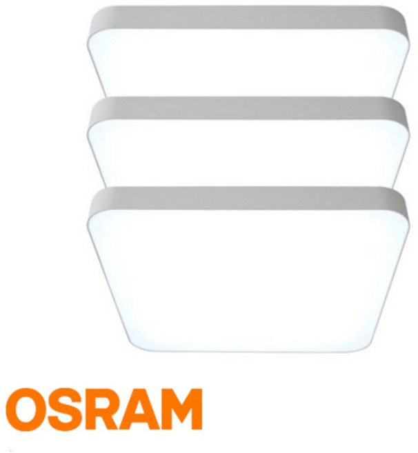 케이시조명 LED 뉴 시스템 방등 천장등 전등 안방등 전등교체 조명 삼성칩 플리커프리 60W 3개 세트, 화이트