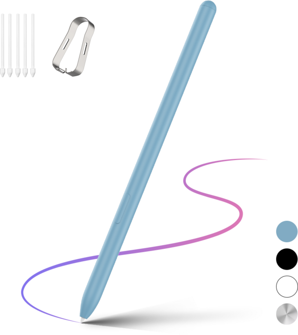 잼제이크 삼성 갤럭시탭 S펜 S6~S11시리즈 호환 와콤 EMR 방식 터치펜 P1, 1개, 더스티 블루