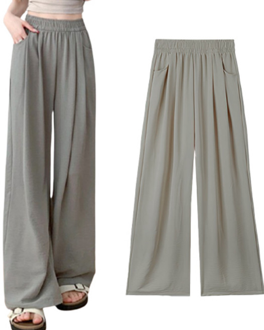 핑크셀럽 여성용 찰랑 아이스 와이드 팬츠