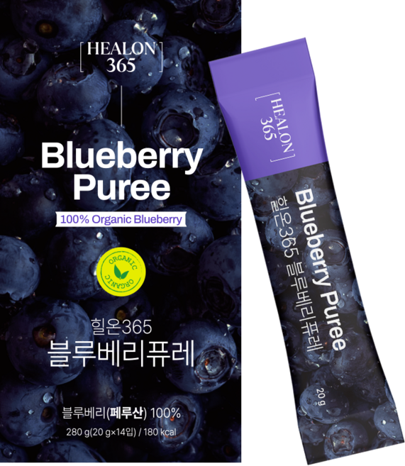 힐온365 NFC 블루베리 퓨레 블루베리즙, 1개, 280g