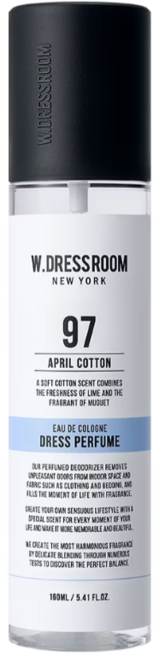 W.DRESSROOM】衣物香氛噴霧-No.97 四月棉160ml, 1個, 160ml, PEACH BLOSSOM