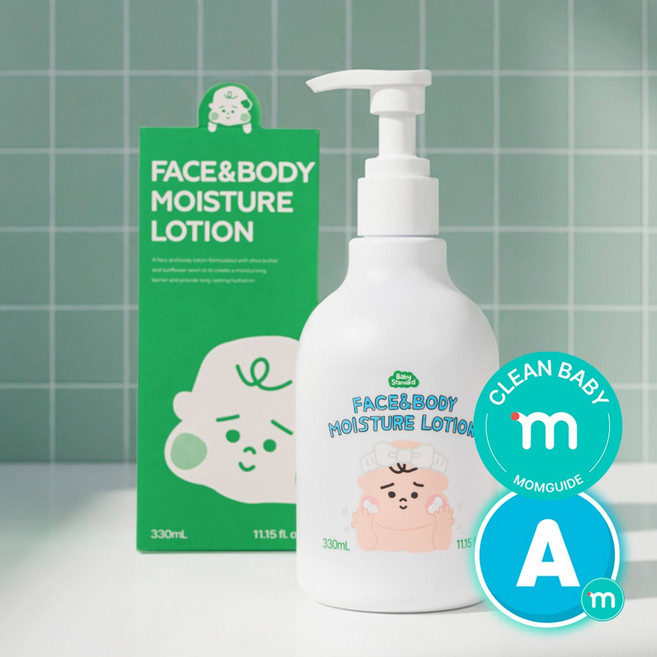 베이비스탠다드 페이스 앤 바디 모이스처 아기 올인원 로션 무향 유아 보습, 1개, 330ml