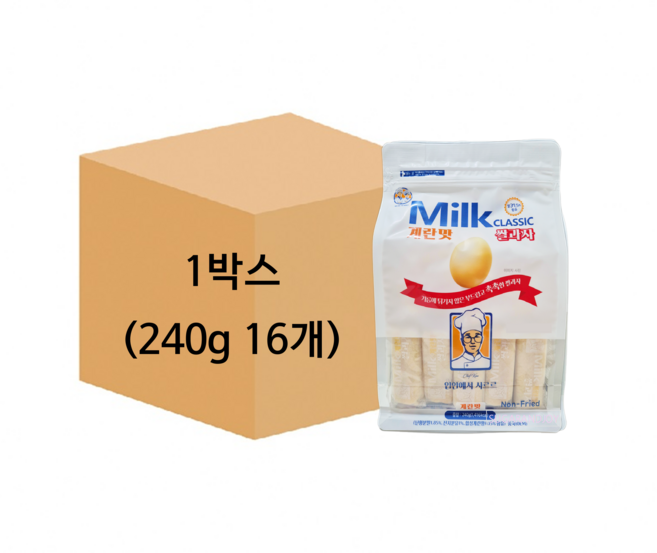 밀크 클래식 쌀과자(우유맛), 240g, 16개