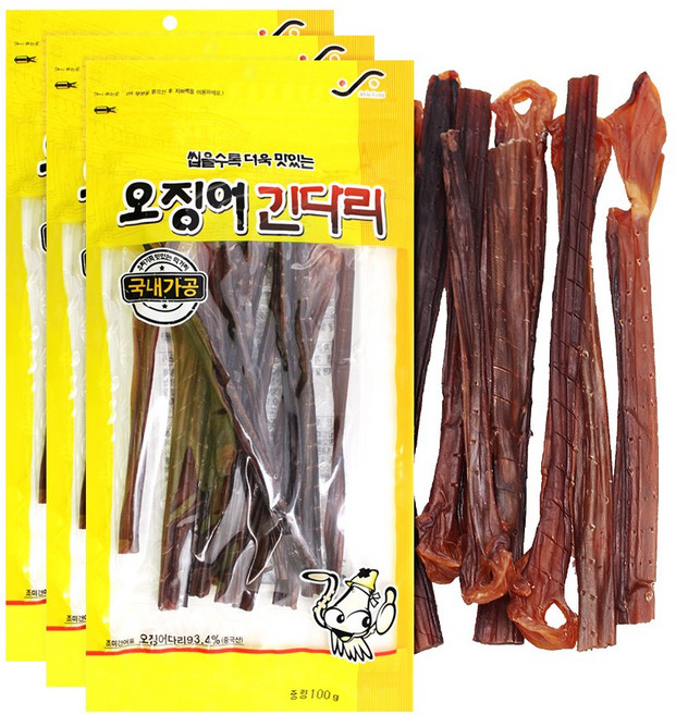 오징어 긴다리 [100gx3봉], 3개, 100g