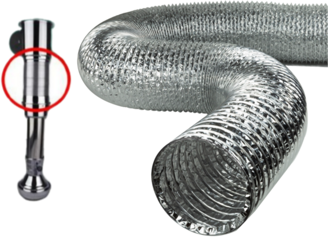 업소용 고깃집 후드 자바라 10m 교체용 알루미늄 덕트호스 고기집 후드봉 100파이 4인치 (동색 검정 은박 금색 적색), 1개