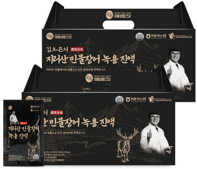 김오곤의 지리산 민물장어 생 녹용 진액, 70ml, 60개
