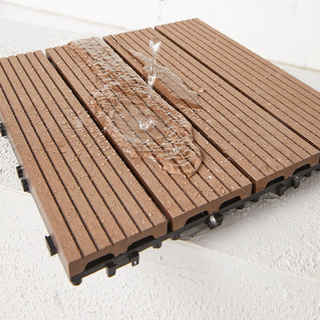 론리인테리어 합성목 조립식 데크타일 조립마루, 라이트오크(30x30cm), 10개