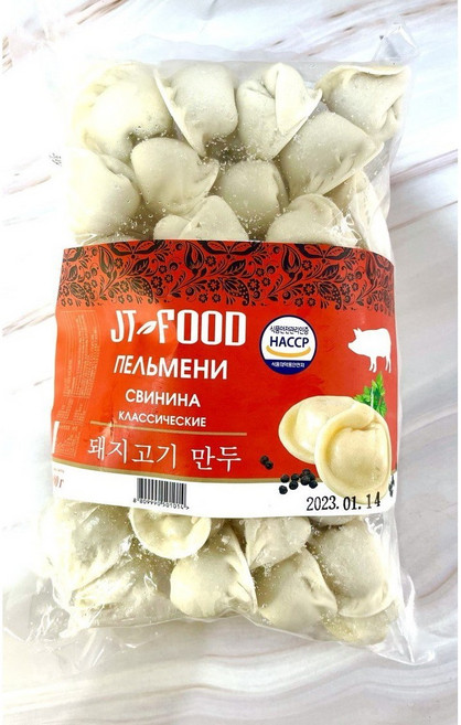 돼지고기 러시아식 손만두 뻴메니 900g JT FOOD PORK DUMPLINGS (RUSSIAN STYLE) 900g, 1개