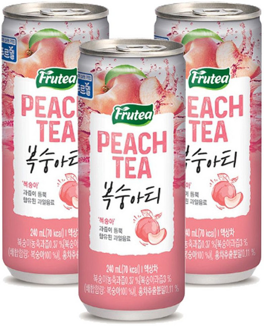 푸르밀 푸르티 복숭아티 240mlx60캔 (30캔 2박스), 본상품선택