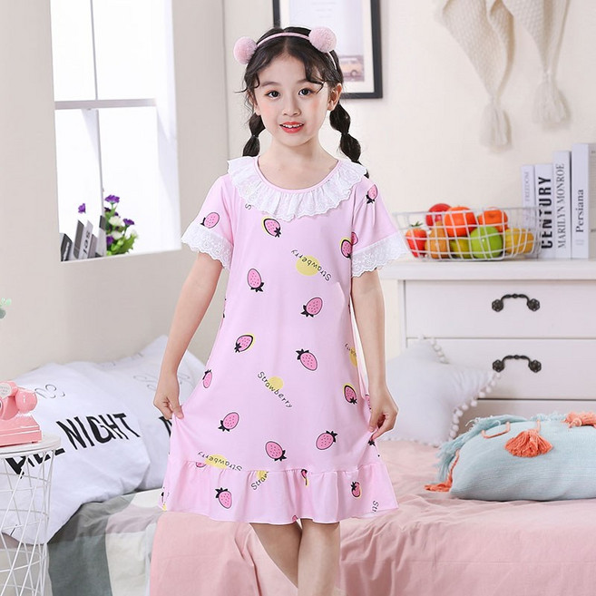 홈블리아 레이스 여아 원피스잠옷 파자마