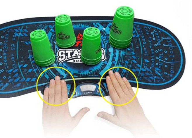 스타 스택스 매트_타이머 컵쌓기 컵스태킹 스피드, 스택스 타이머+매트, 1세트