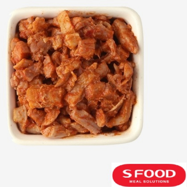 에쓰푸드 핫 바베큐 치킨 500g 냉동 매콤 치킨 간편조리 안주용, 1개