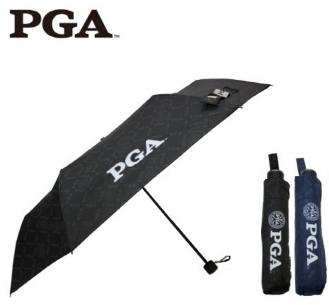 PGA 엠보 3단 수동우산 본품 선물용케이스 포함