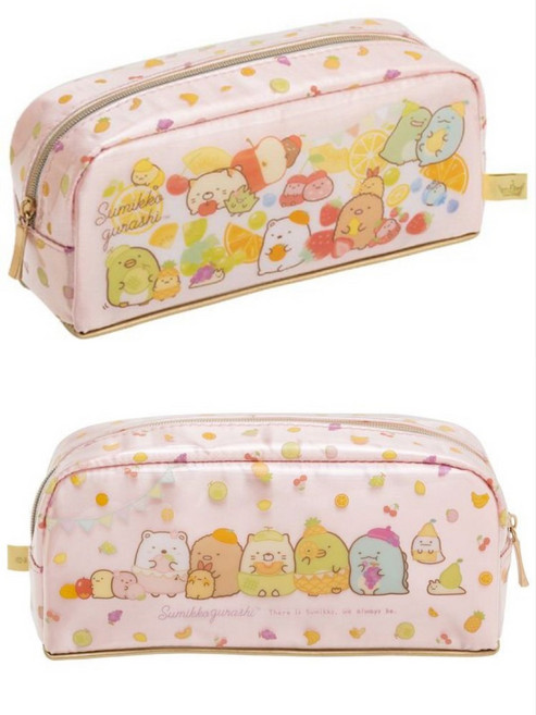 角落小夥伴 Sumikkogurashi 粉色水果圖案鉛筆盒