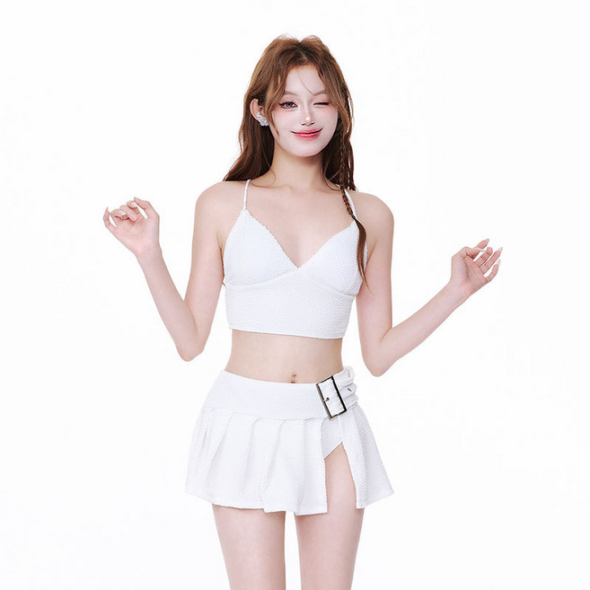 couyor 폴댄스상하의세트 핫한폴웨어 폴댄스웨어세트 폴웨어세트 폴댄스의상 폴댄스복 3종세트, 화이트