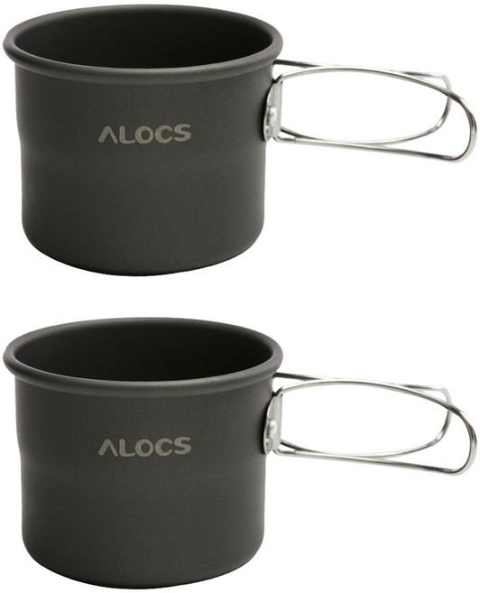 알록스 아웃도어 커피 컵 TW-402 150ml, 2개, Grey