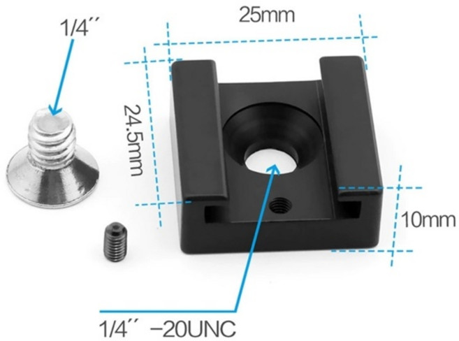 1/4 핫슈 마운트 폰 홀더 싱글 너트 콜드슈 어댑터 브래킷 고프로 히어로 액세서리 캐논 소니 니콘 DSLR 카메라용, [05] A