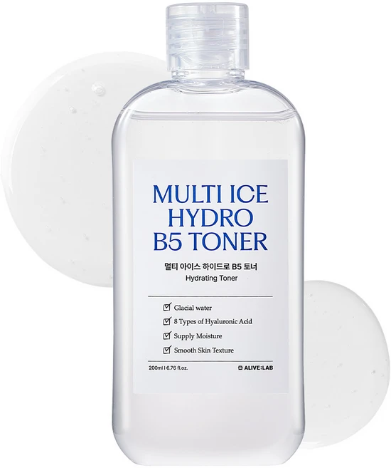 얼라이브랩 멀티 아이스 하이드로 B5 토너 #진정토너 #약산성토너 #수분스킨 #빙하수토너, 1개, 200ml - 쿠팡
